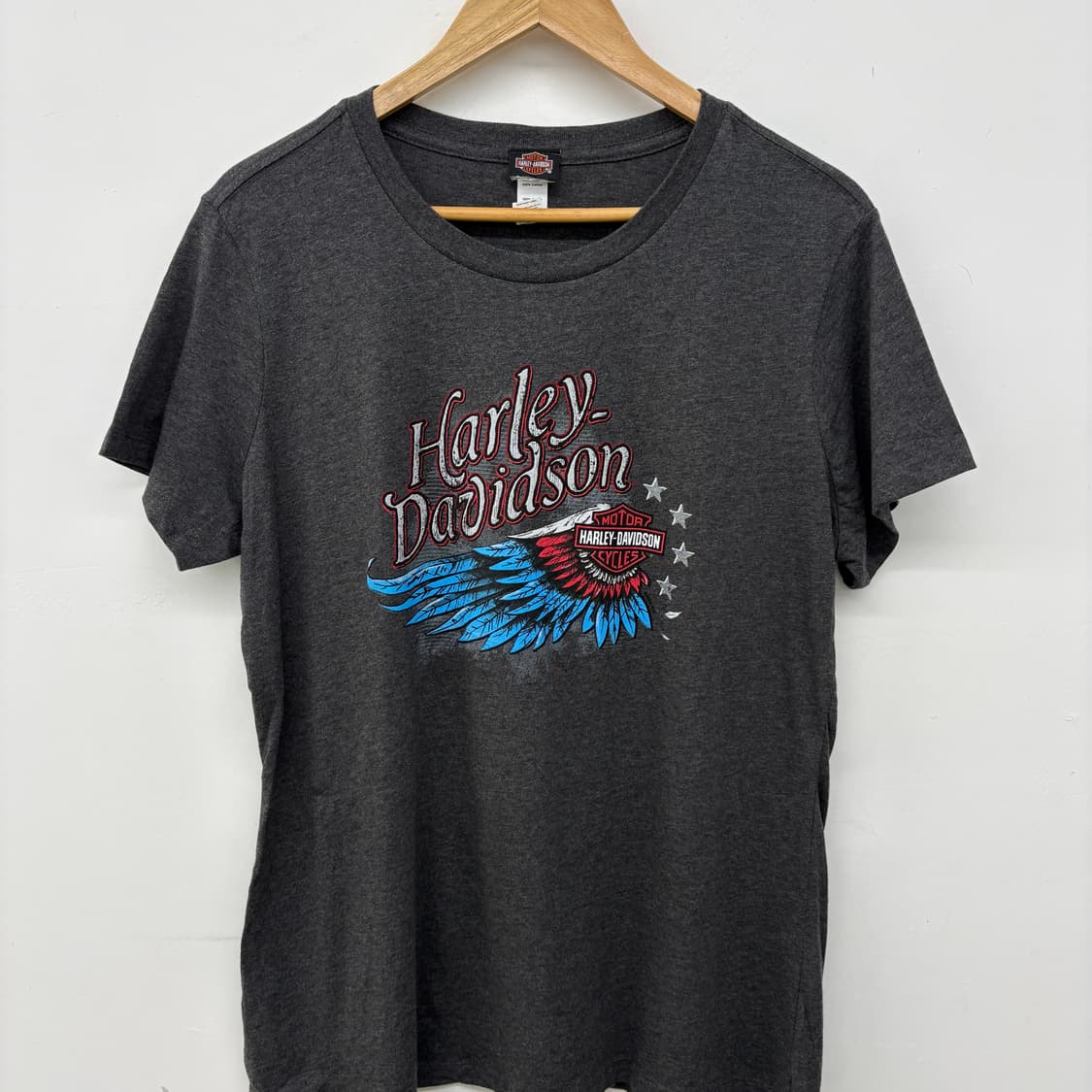 할리데이비슨 차콜 반팔 티셔츠 여성 XL 상품이미지2
