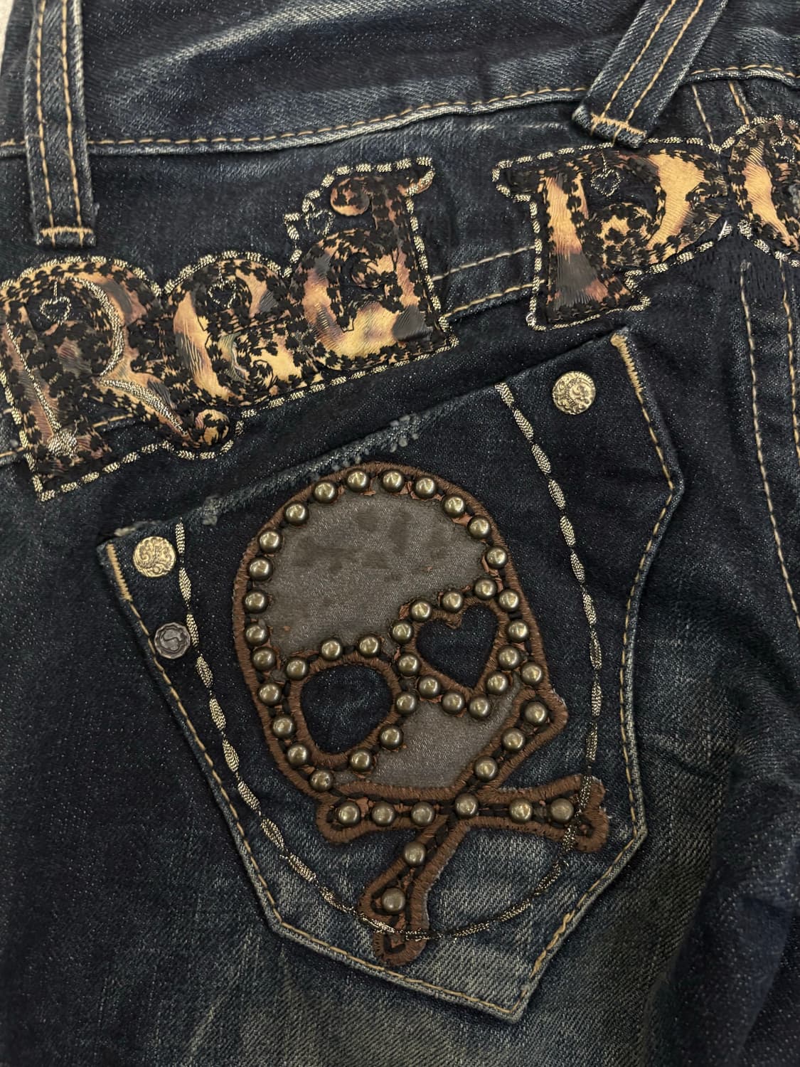 레드 페퍼 해골 부츠컷 팬츠 상품이미지3