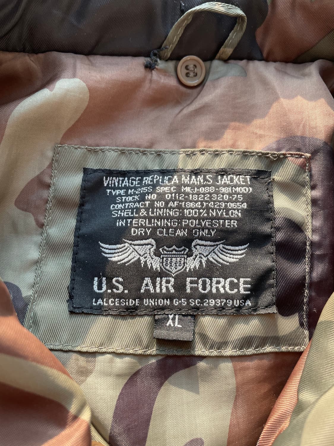 US Air Force  ma-2 카모플라쥬 플라이트 자켓 상품이미지7