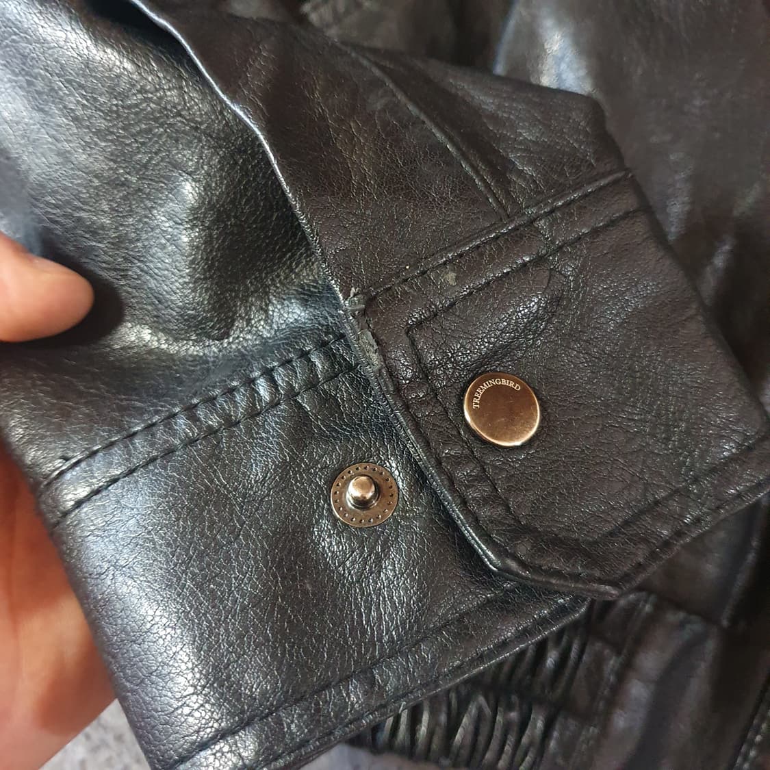 트리밍버드 레더 블루종 자켓 상품이미지8