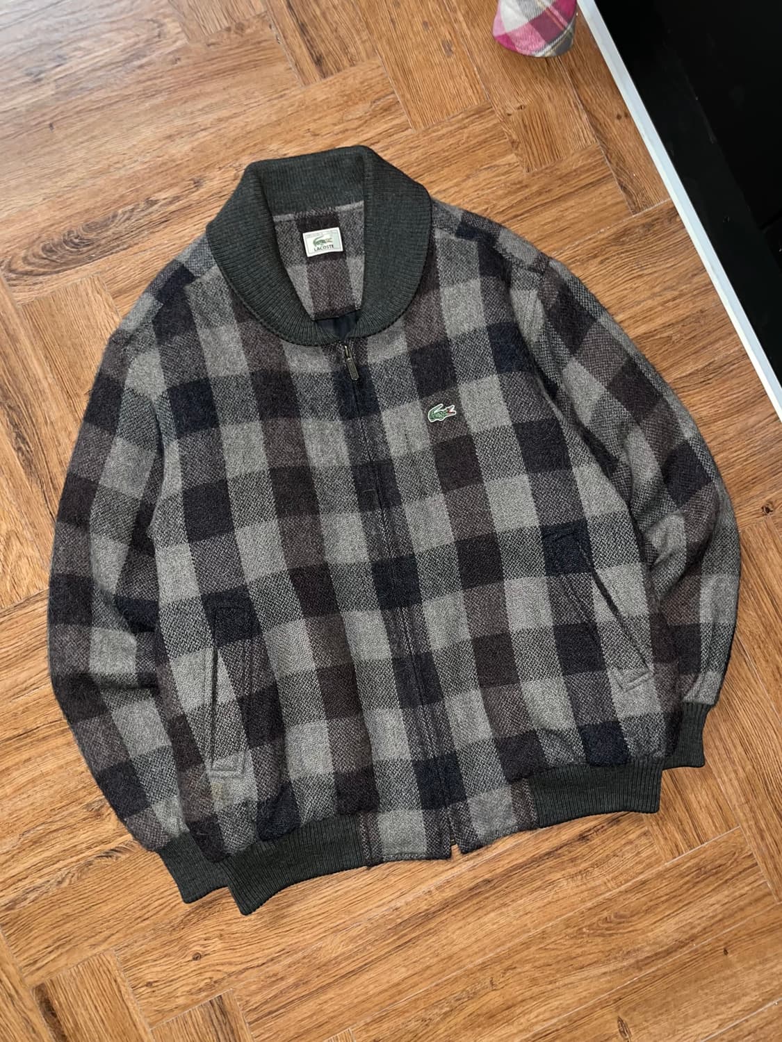 Lacoste 라코스테 모직 체크 블루종 상품이미지4