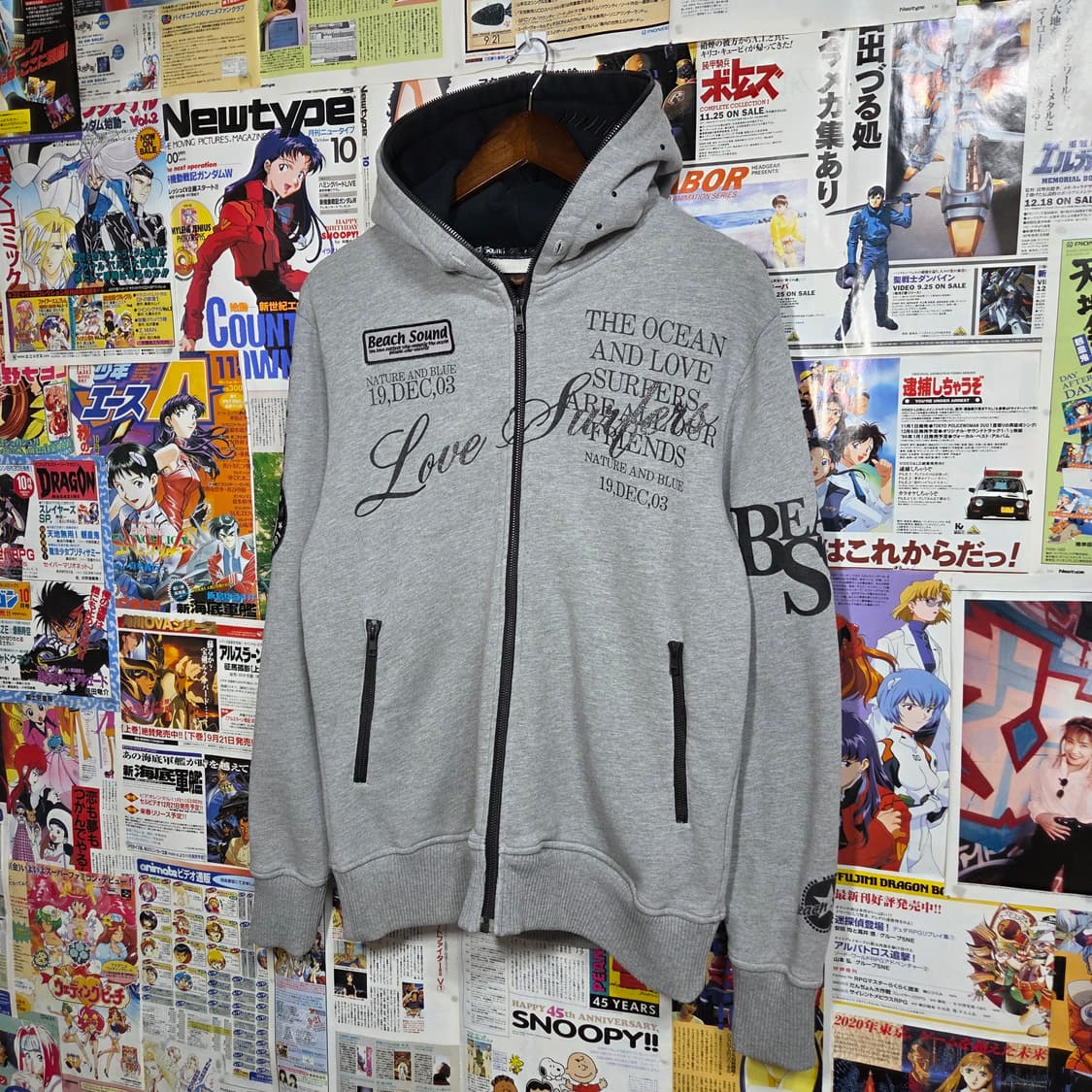 JPN 비치사운드 펑크 레터링 후드집업 상품이미지2