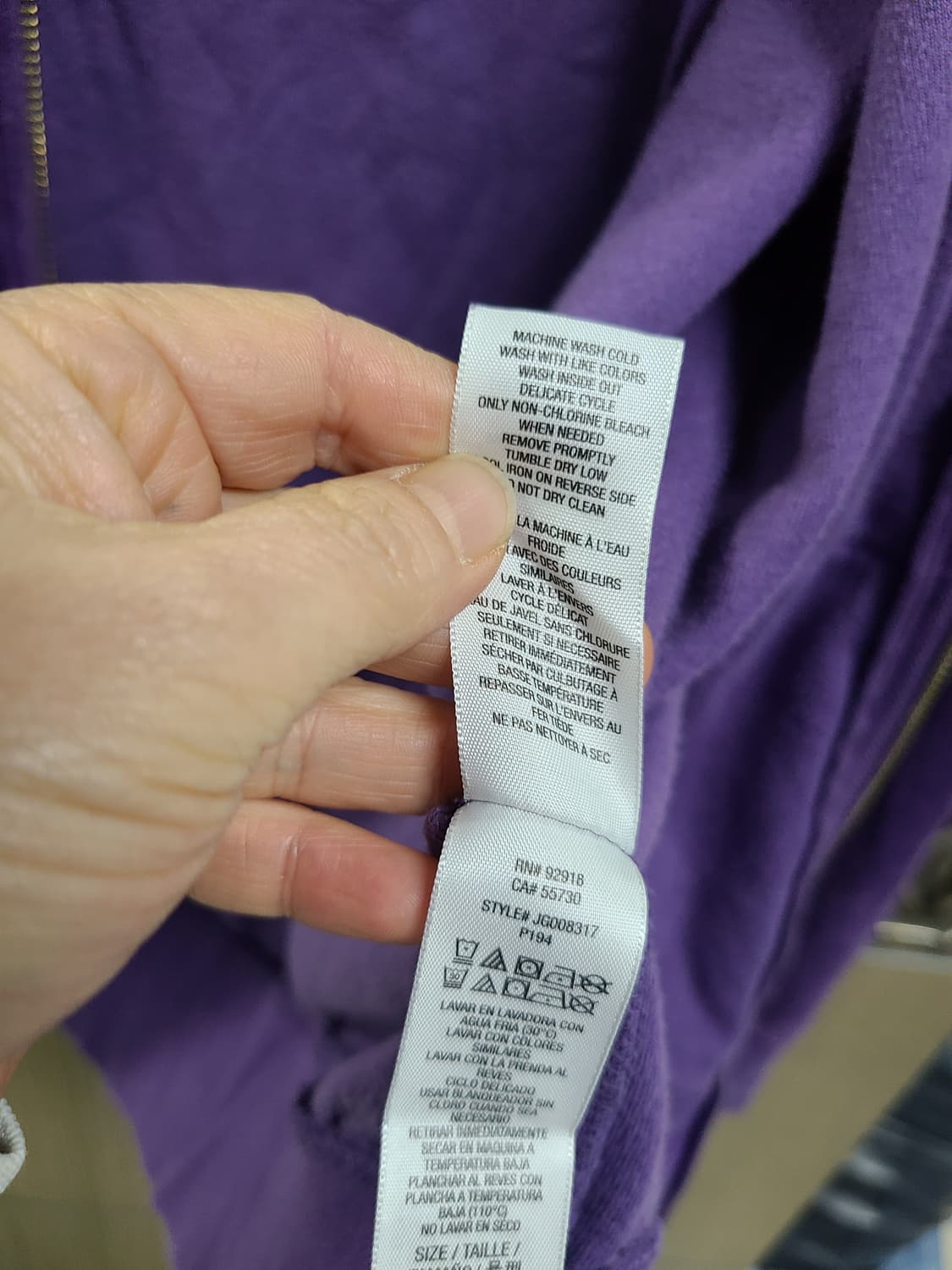 쥬시꾸뛰르 벨벳 후드집업 퍼플 상품이미지6