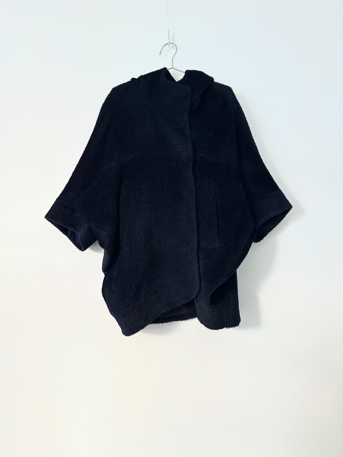 poncho warm alpaca hoody coat / navy 상품이미지2