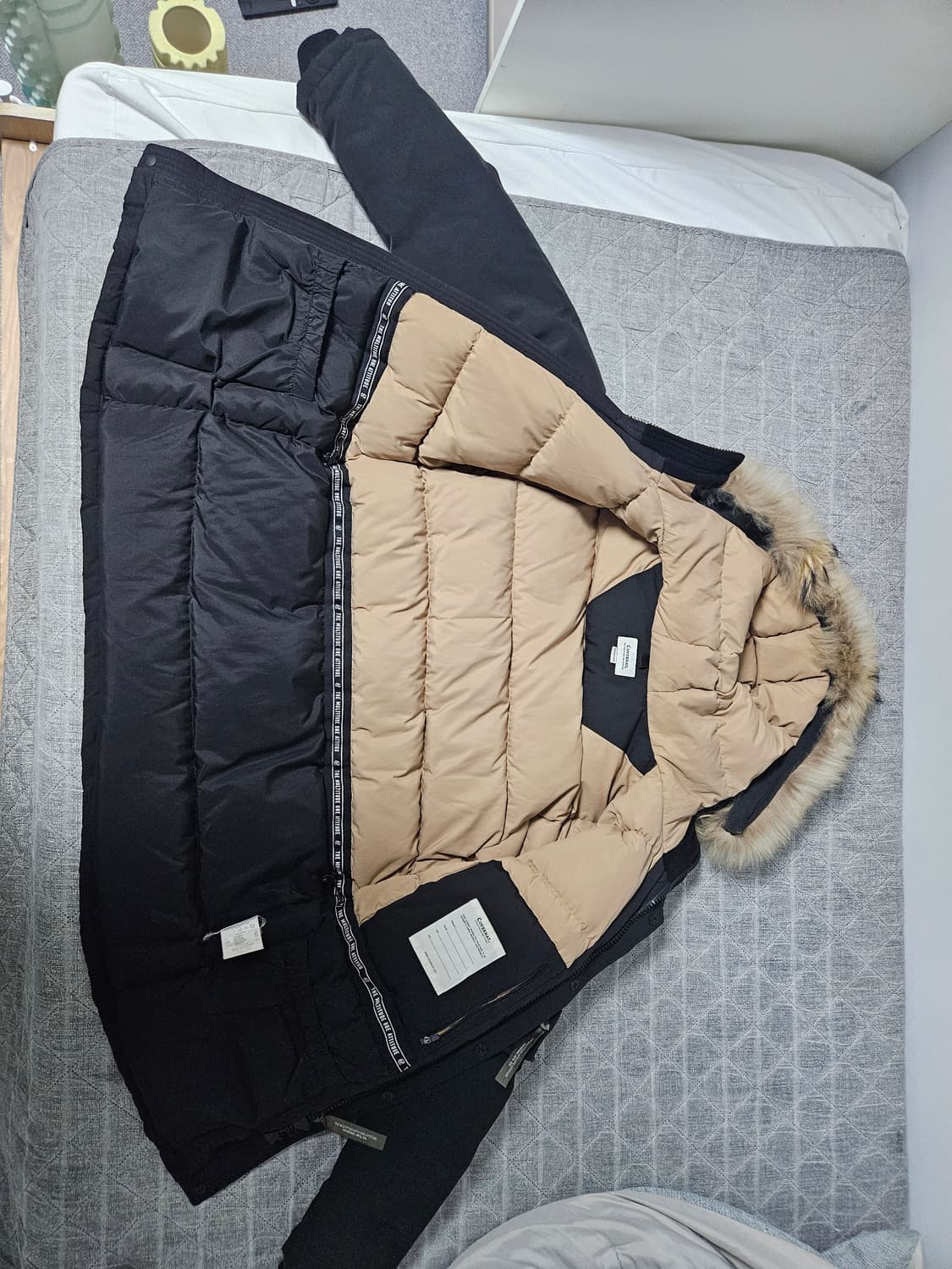 커버낫 구스 다운 패딩 블랙 M 사이즈 상품이미지2