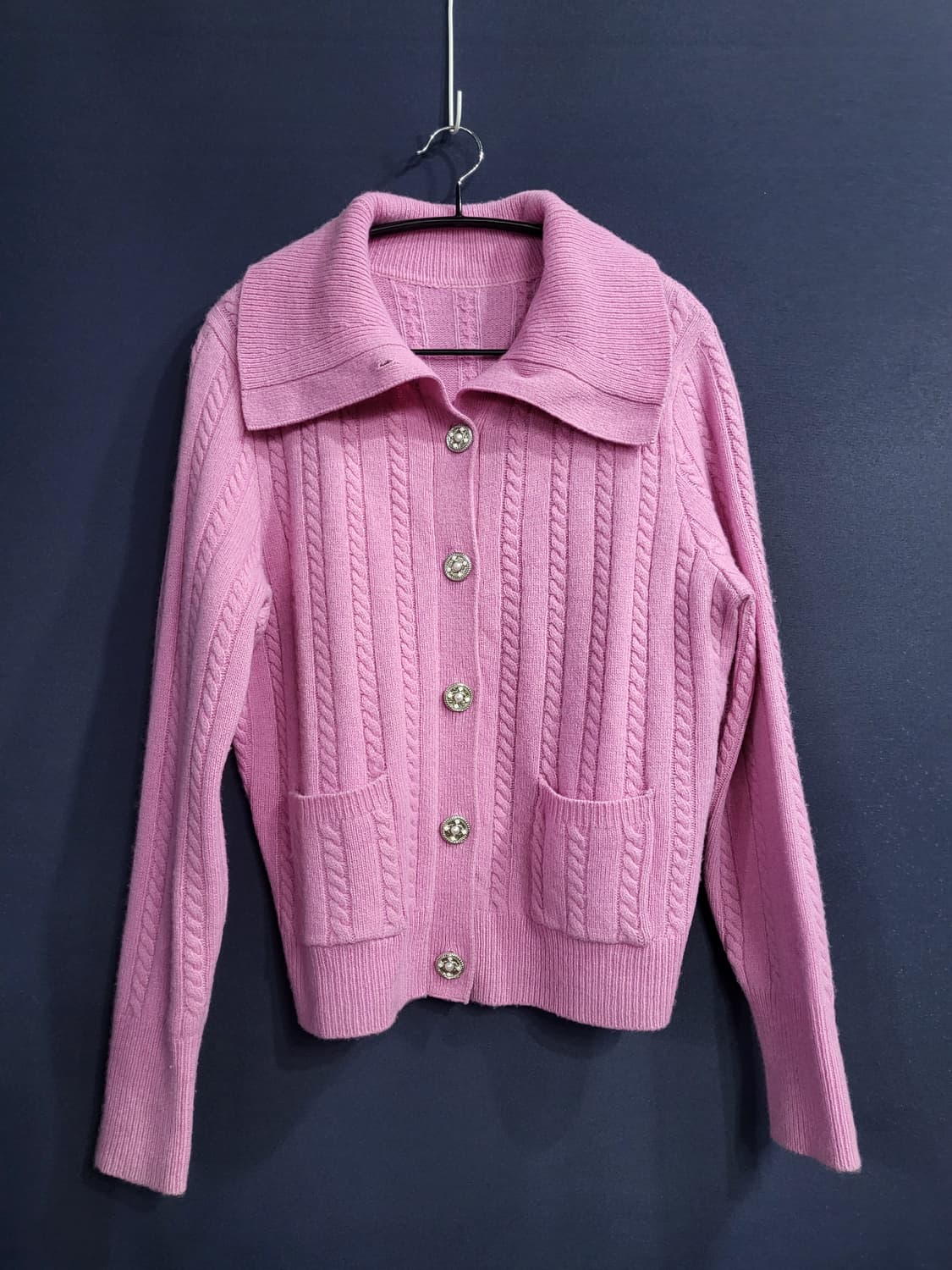 JW 모(울)케이블 카라 가디건 상품이미지2