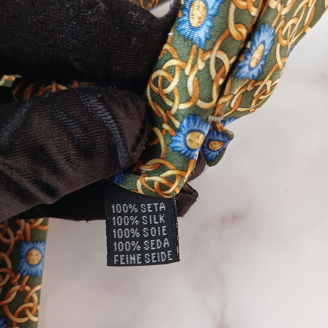 비토 루폴로 실크 카키 플로럴 넥타이 9.8cm A+등급 K19190
 상품이미지7