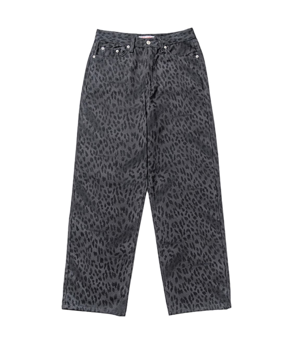 WIDE LEOPARD PANTS, CHARCOAL 상품이미지1