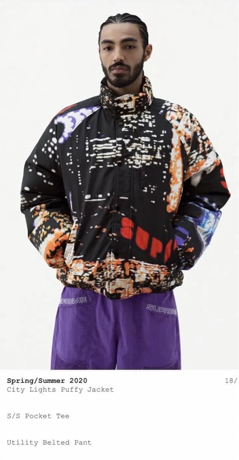 슈프림 20FW CIty Lights Puffy Jacket 상품이미지2