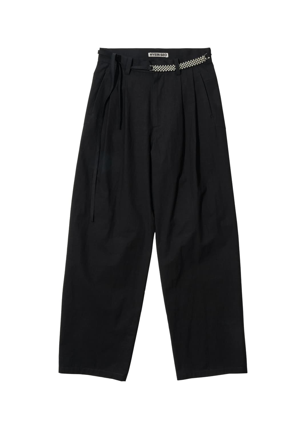혜인서 hyeinseo 벨트 와이드 팬츠 블랙 상품이미지1