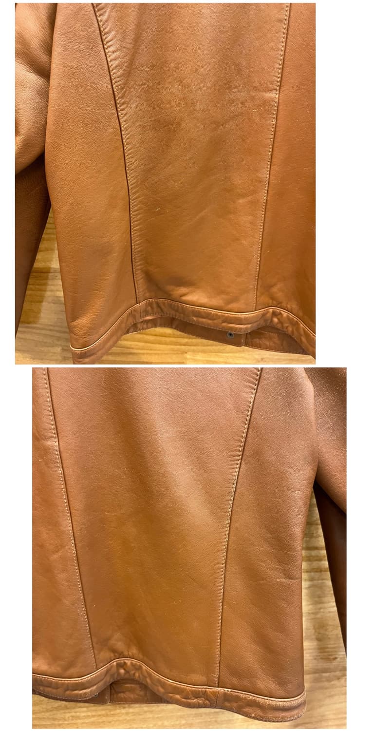 빈티지 양가죽 레더 자켓 브라운 77 #csz4117 상품이미지8