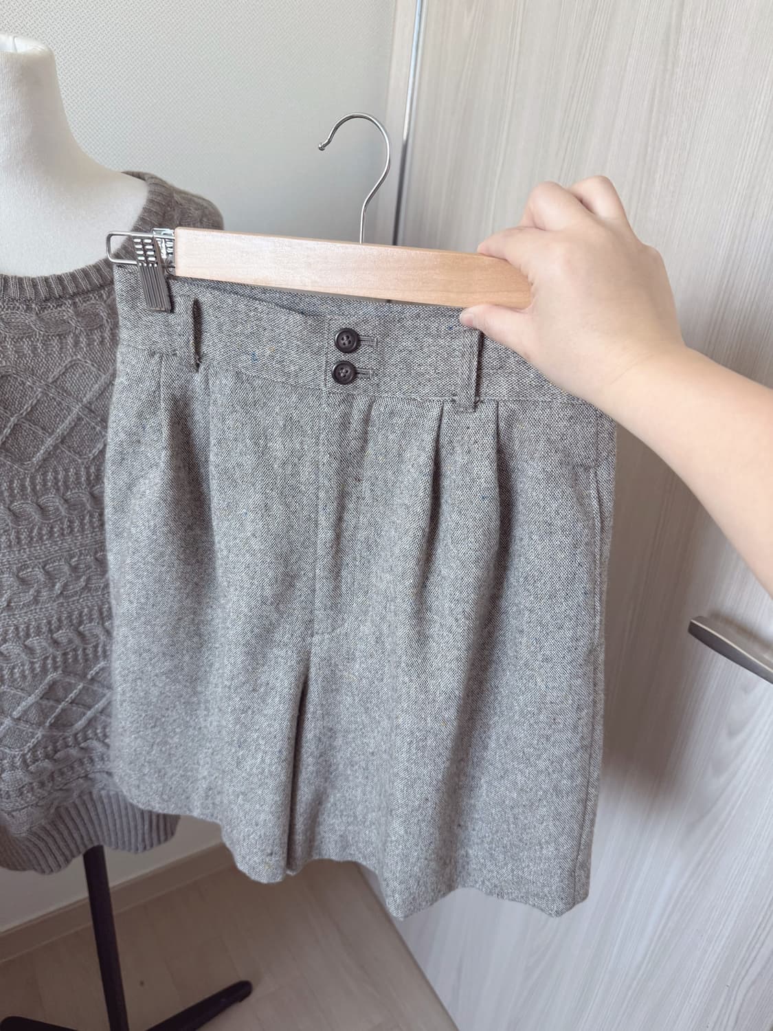 체크 미니 반바지 상품이미지2