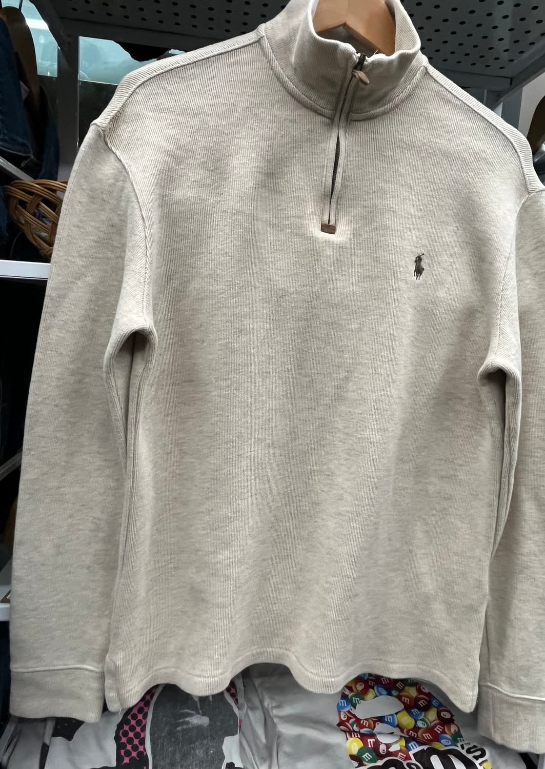 폴로 랄프로렌 하프집업 맨투맨 아이보리 상품이미지3