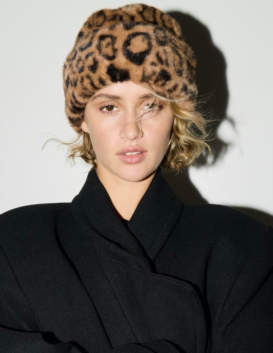 h&m 흐앤므 레오파드 털 비니 상품이미지1