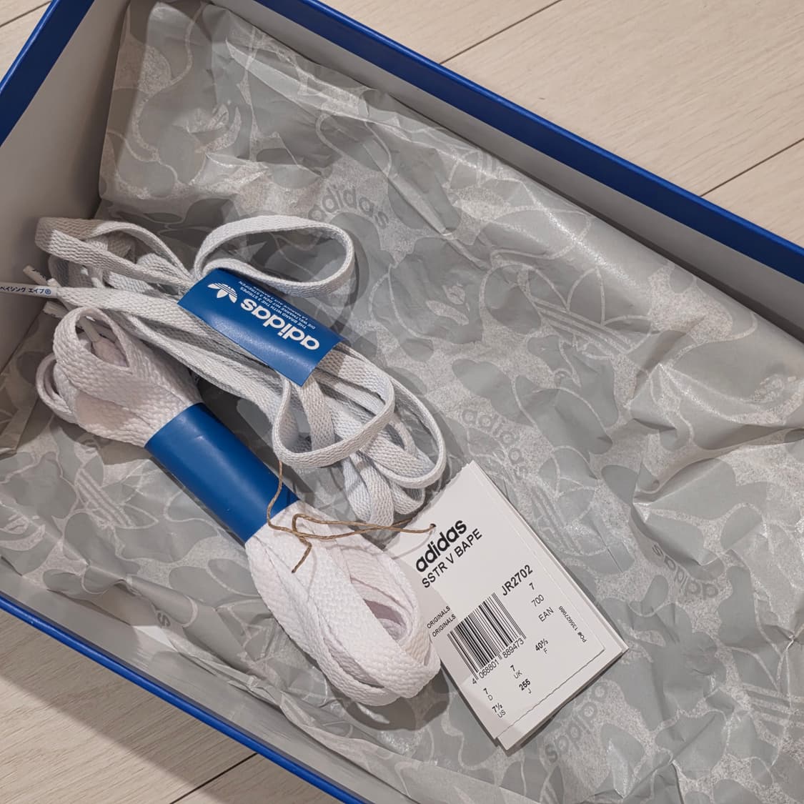 아디다스 x 베이프 슈퍼스타, 빈티지 블루 클라우드 화이트 상품이미지7