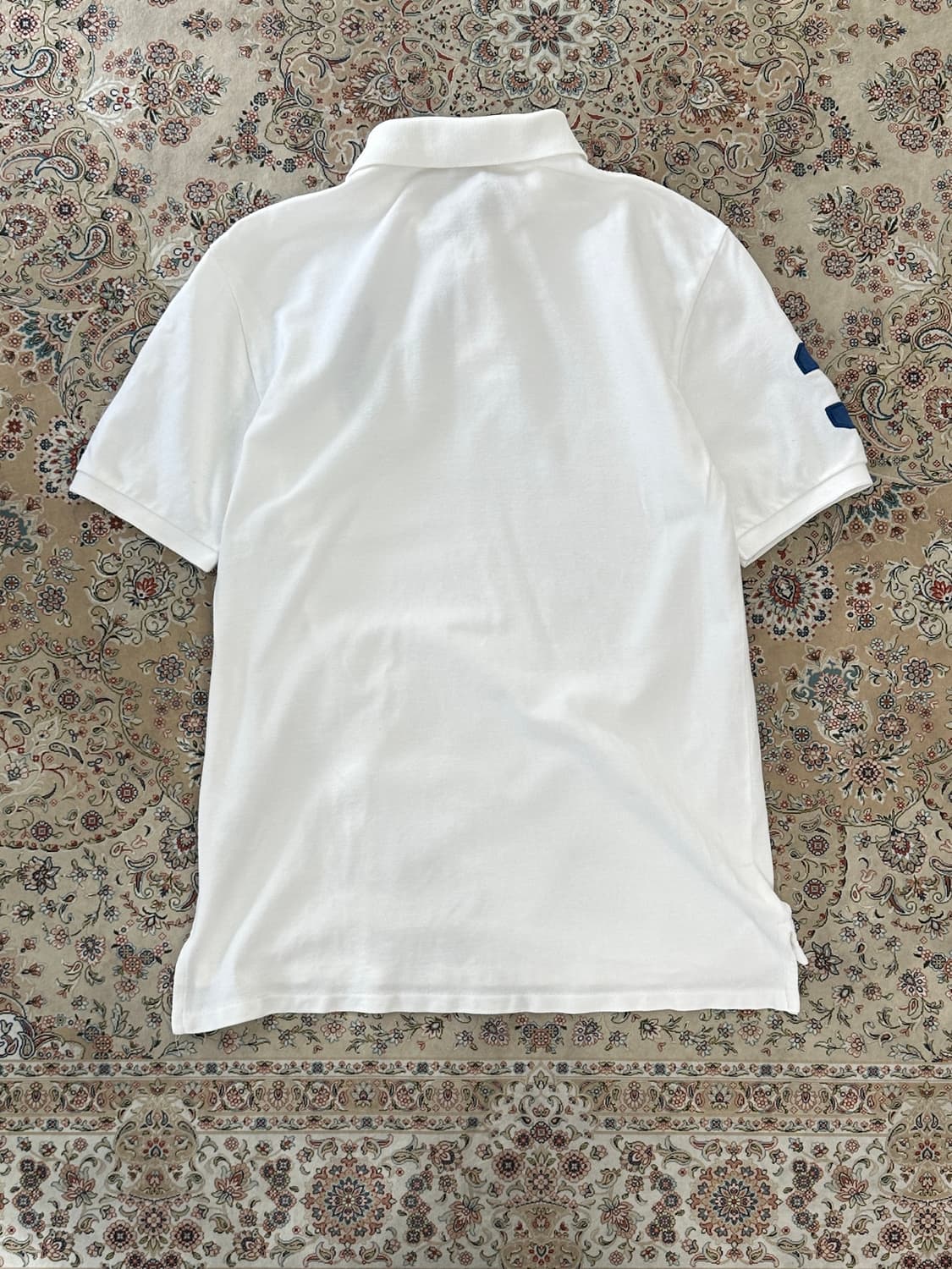 폴로 랄프로렌 화이트/블루 빅포니 카라티  상품이미지2