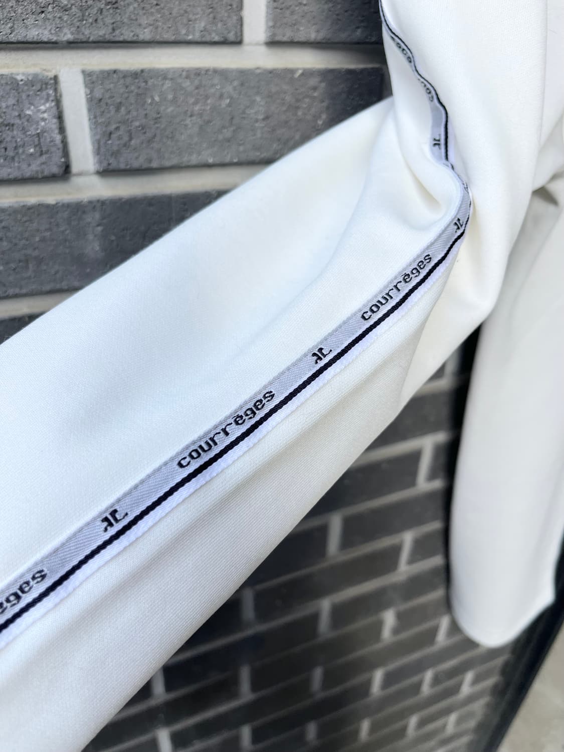 COURREGES 꾸레쥬 로고 팬츠 아이보리 S 상품이미지8