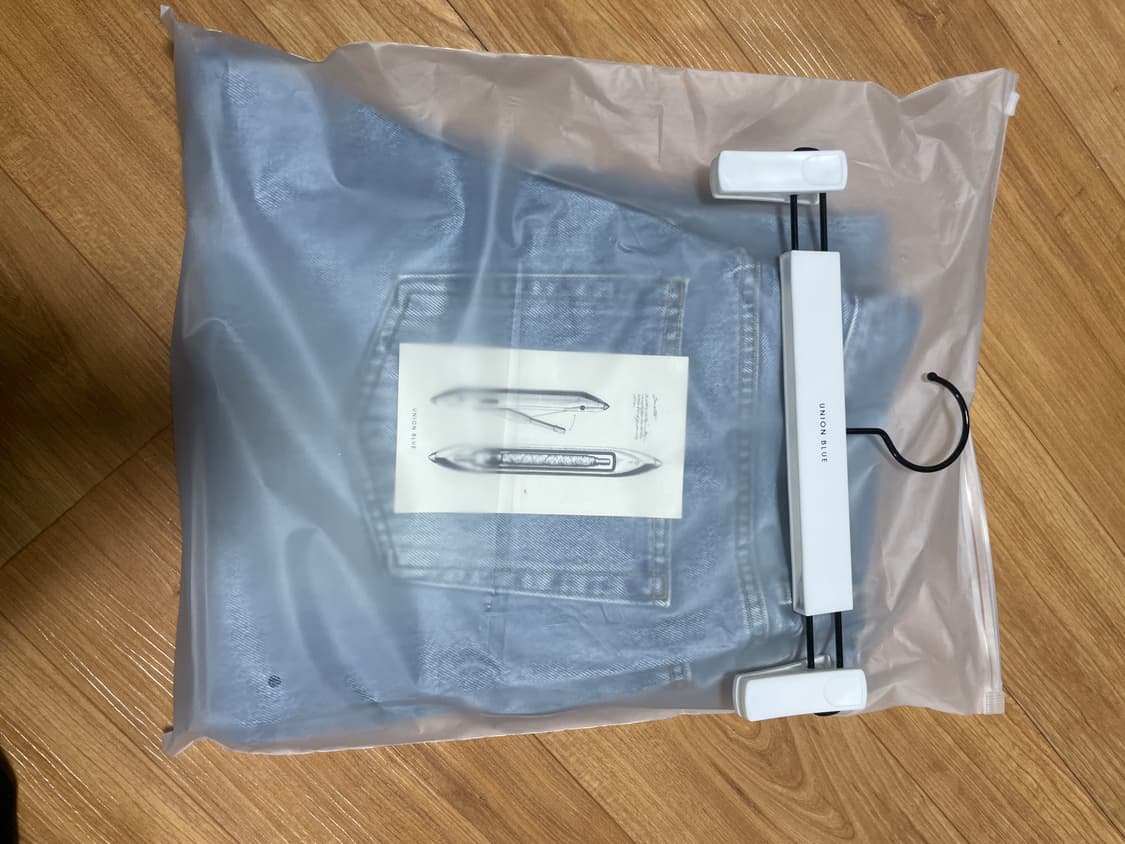 유니온블루 아콘 와이드 데님팬츠 라이트 블루 30사이즈 상품이미지4