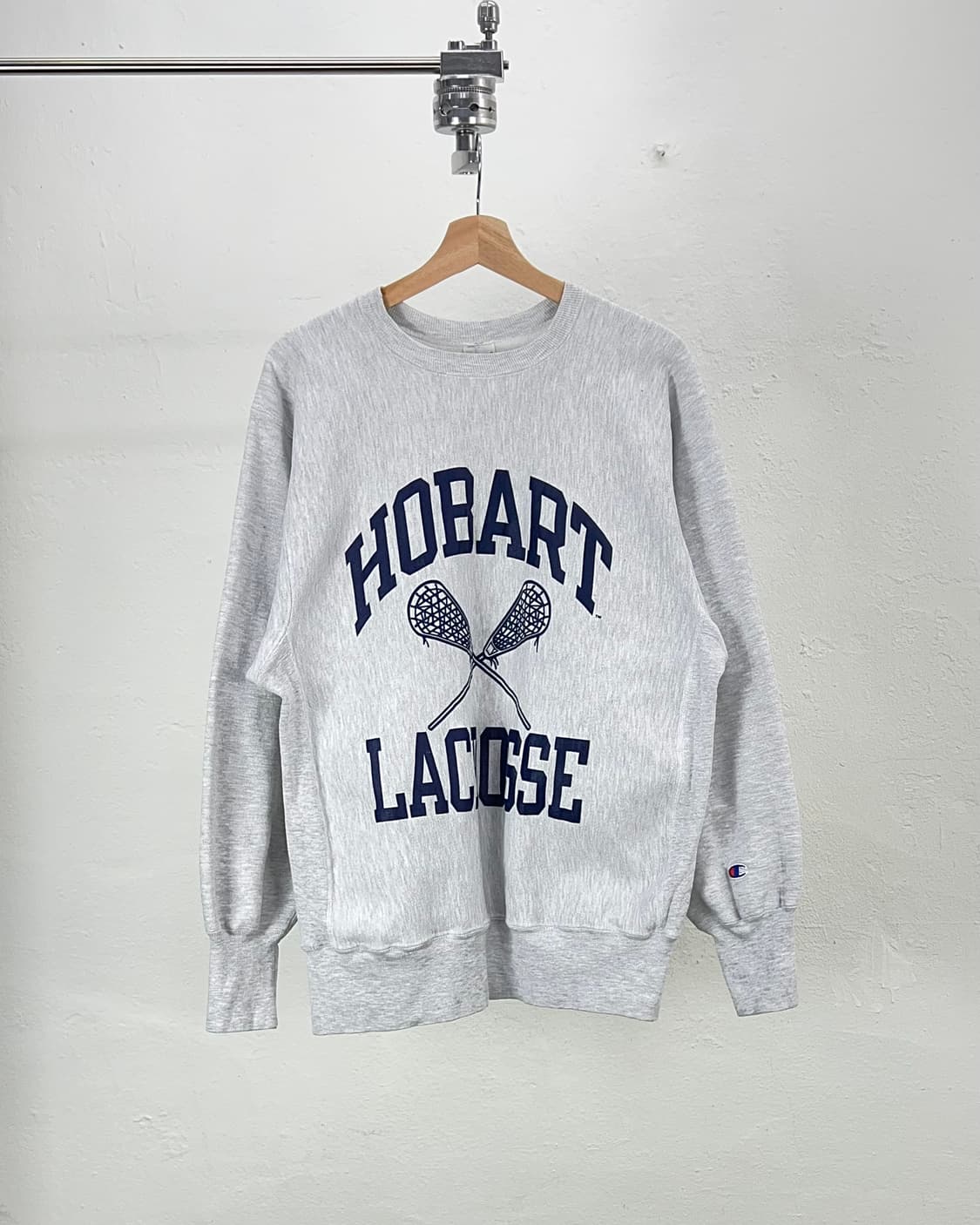 챔피온 라이트 그레이 리버스 위브 스테이츠맨 호바트 크루넥 스웨트 셔츠 상품이미지1