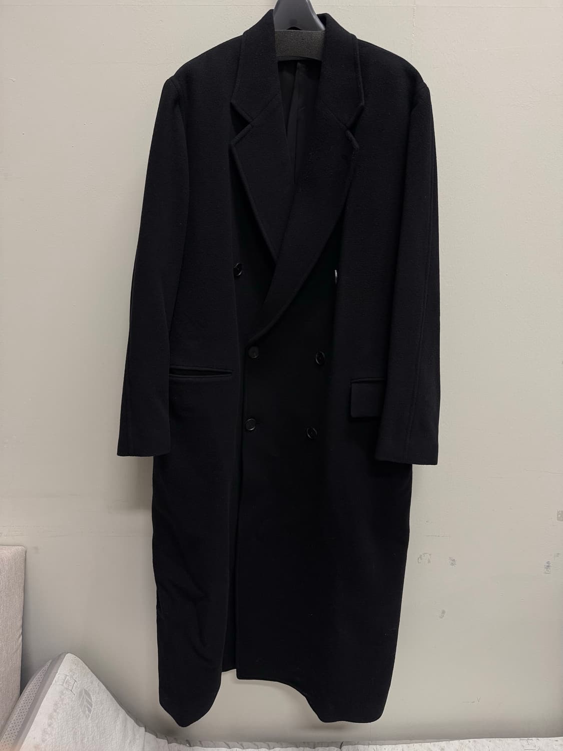 오라리 슈퍼 파인 울 모저 체스터필드 코트 블랙 - 24AW 상품이미지1