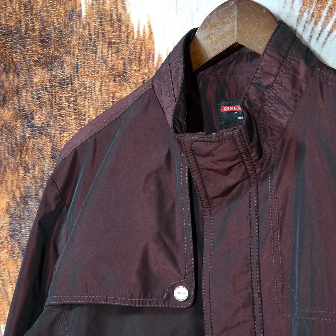 빈티지 와인 유광 패디드 점퍼 상품이미지2