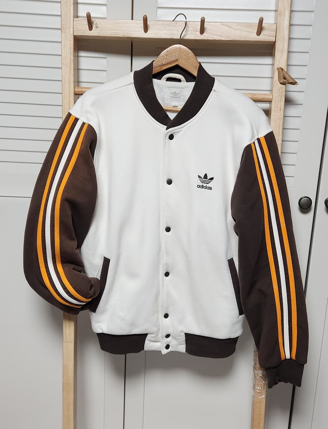 대장 아디다스 삼선 코튼 바시티 점퍼 자켓 져지 상품이미지3