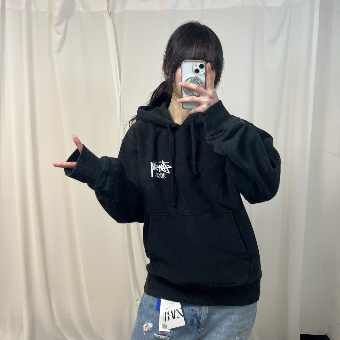 Stüssy Seoul black hoodie 상품이미지2