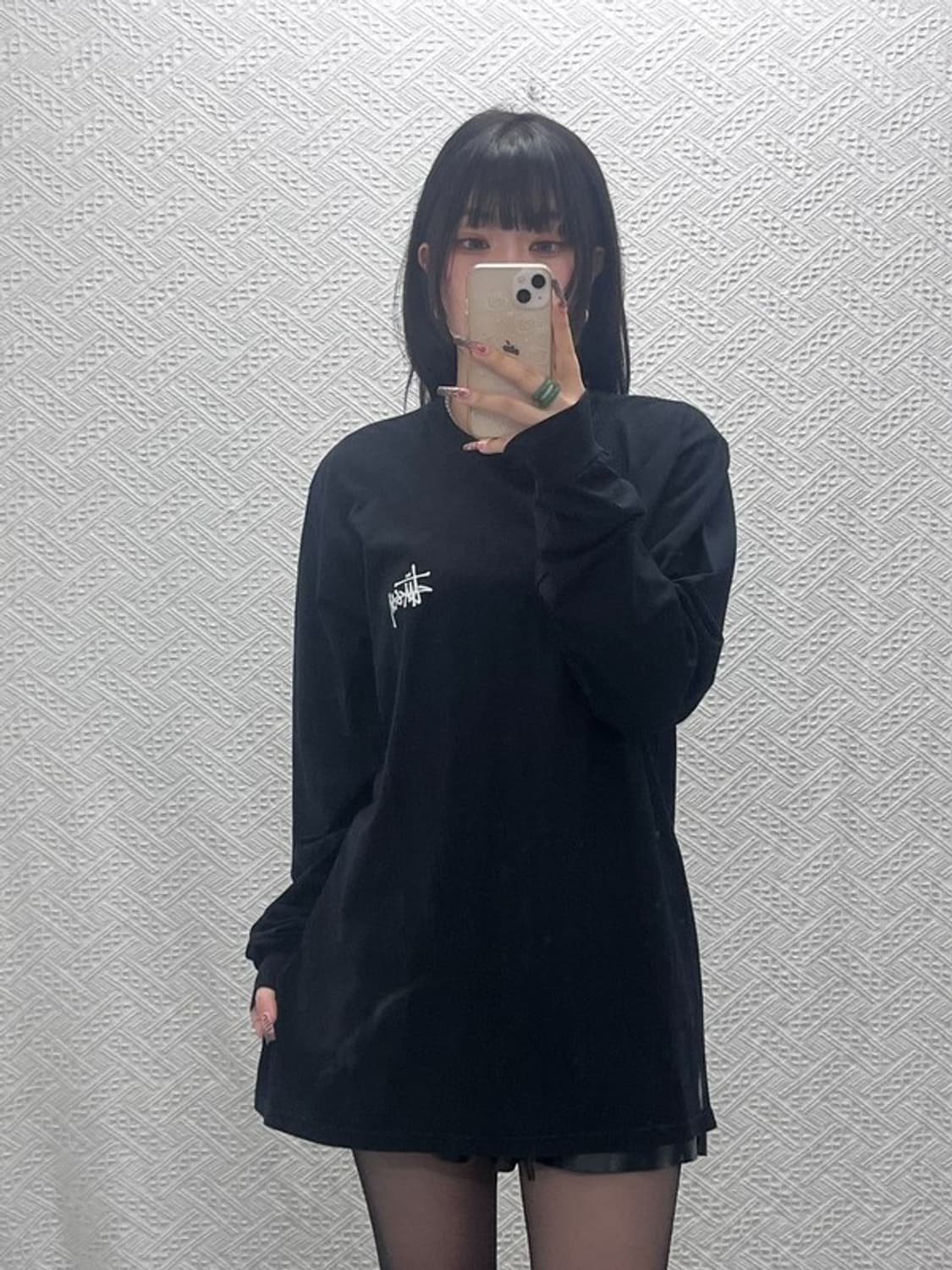 스투시 빈티지 캐주얼 빅로고 오버핏 롱슬리브 M C11861 상품이미지2