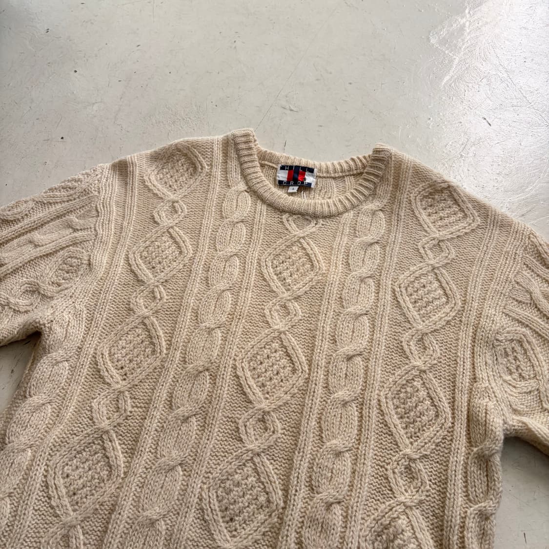 90s HILL CROP 빈티지 울 스웨터 니트 L 상품이미지4