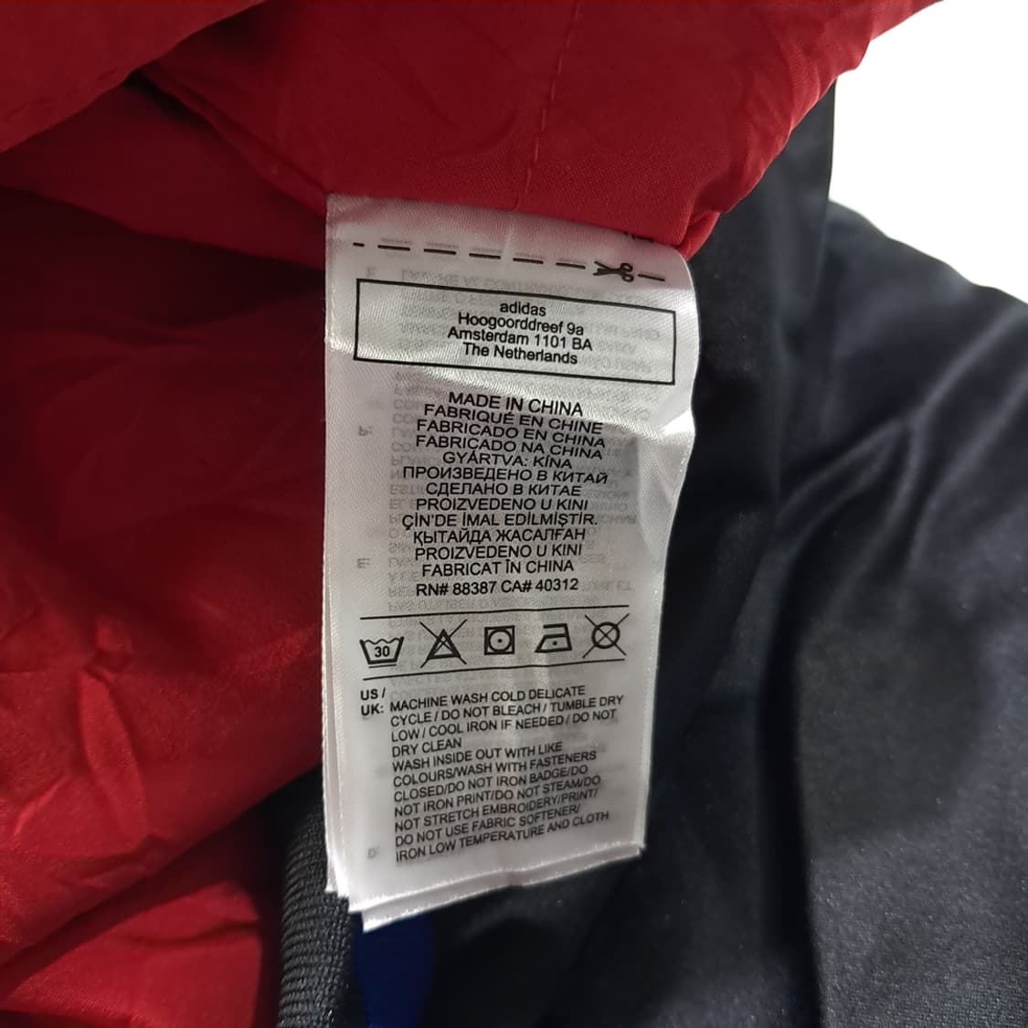 CL301 XL 아디다스 새틴 런디엠씨 패치 블루블랙 자켓 상품이미지8