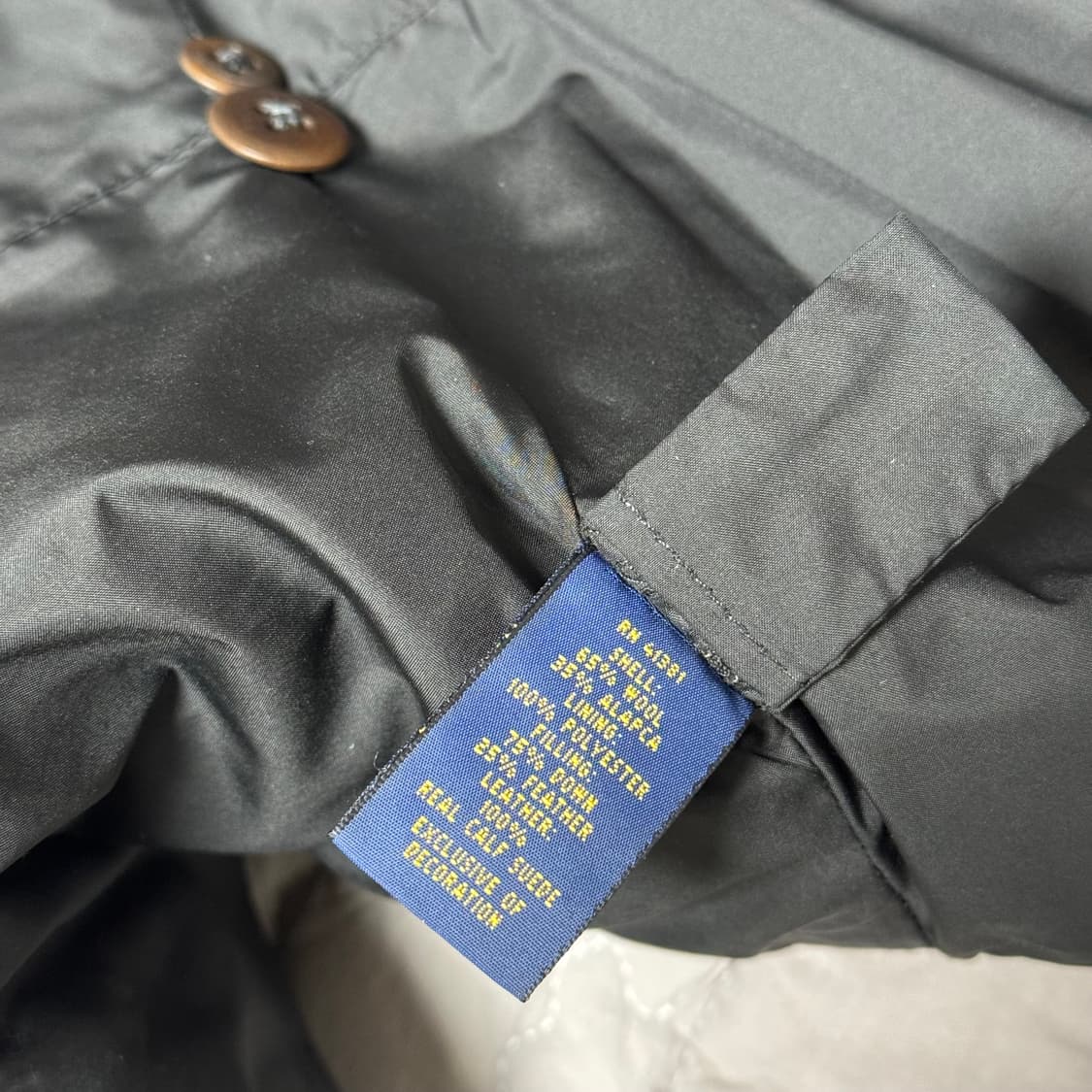 폴로 랄프로렌 울 알파카 헤링본 트위드 다운 베스트 L 상품이미지5