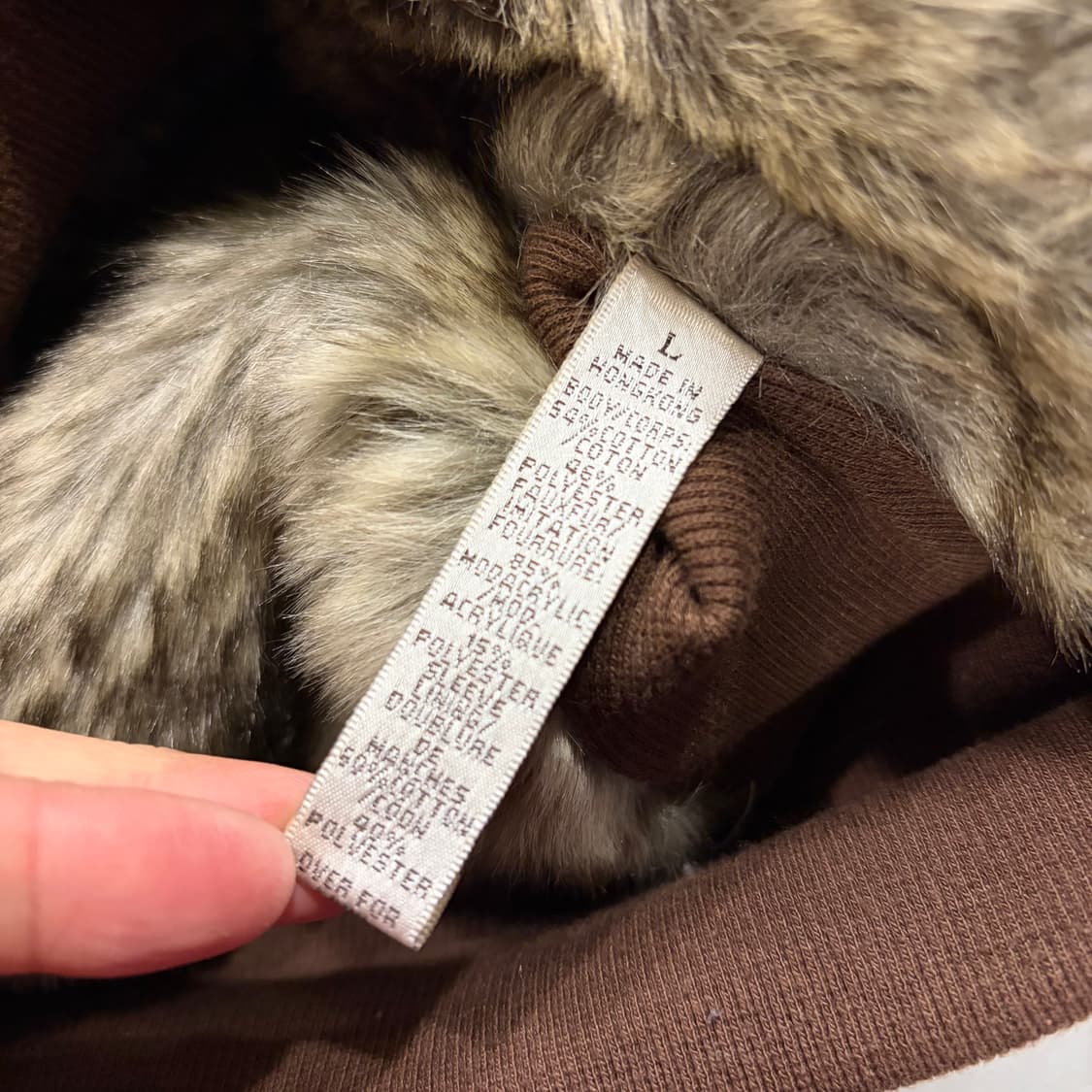 [L] 아베크롬비 울프죠 퍼 후드 집업 브라운 C922 상품이미지7