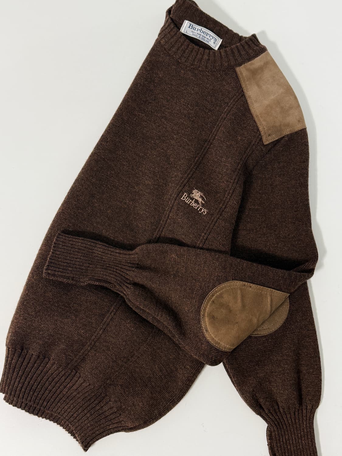 버버리 90‘s 루즈핏 딥브라운 코만도 울 니트 상품이미지2