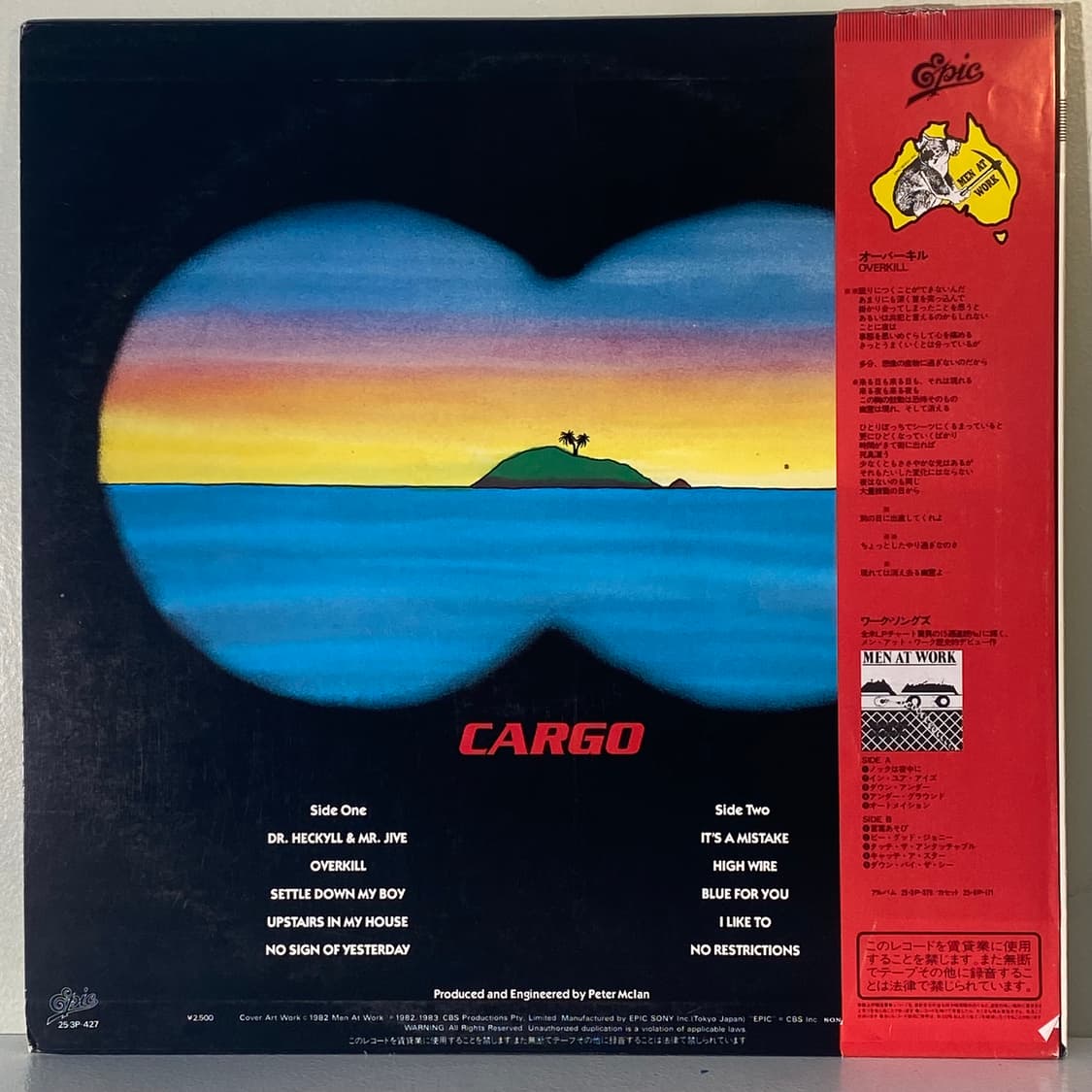 (중고LP-팝록) Men At Work -Cargo 상품이미지2