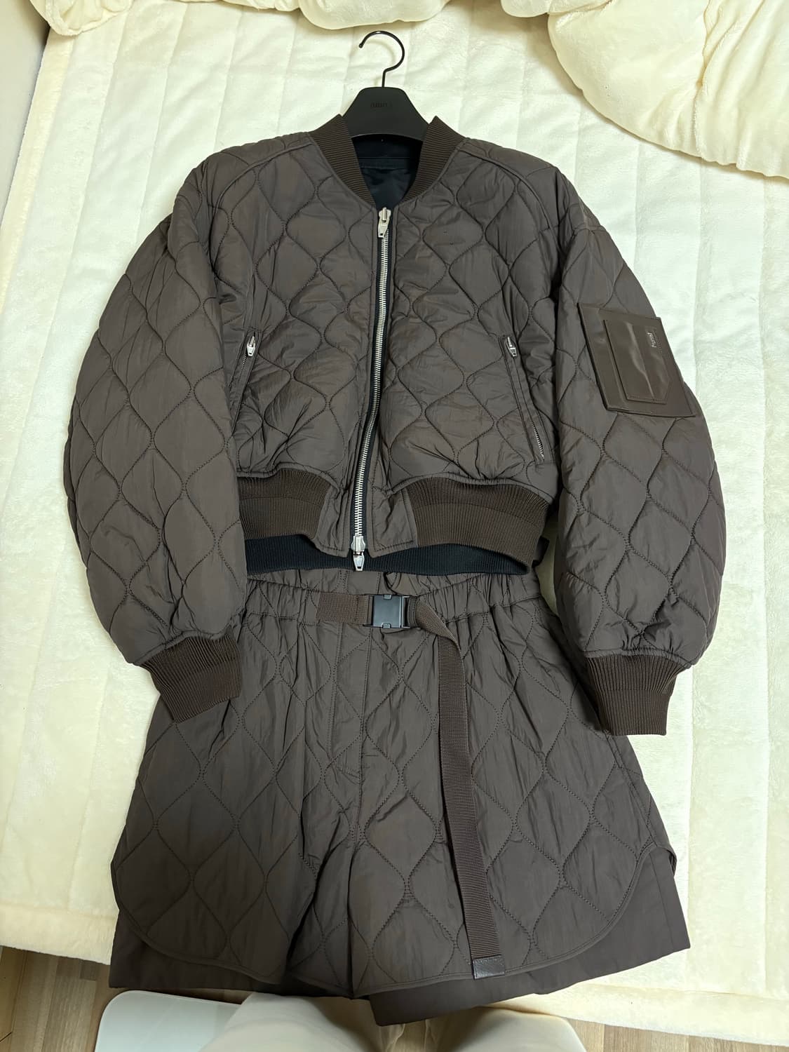 준지 퀼팅 MA-1 점퍼 36 & 쇼츠 38 셋업 상품이미지2