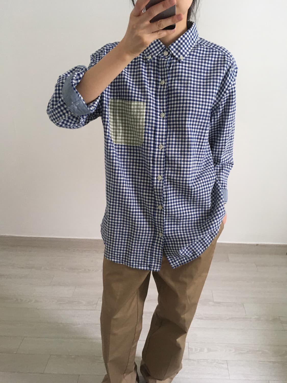 piste blue gingham check shirt 상품이미지3