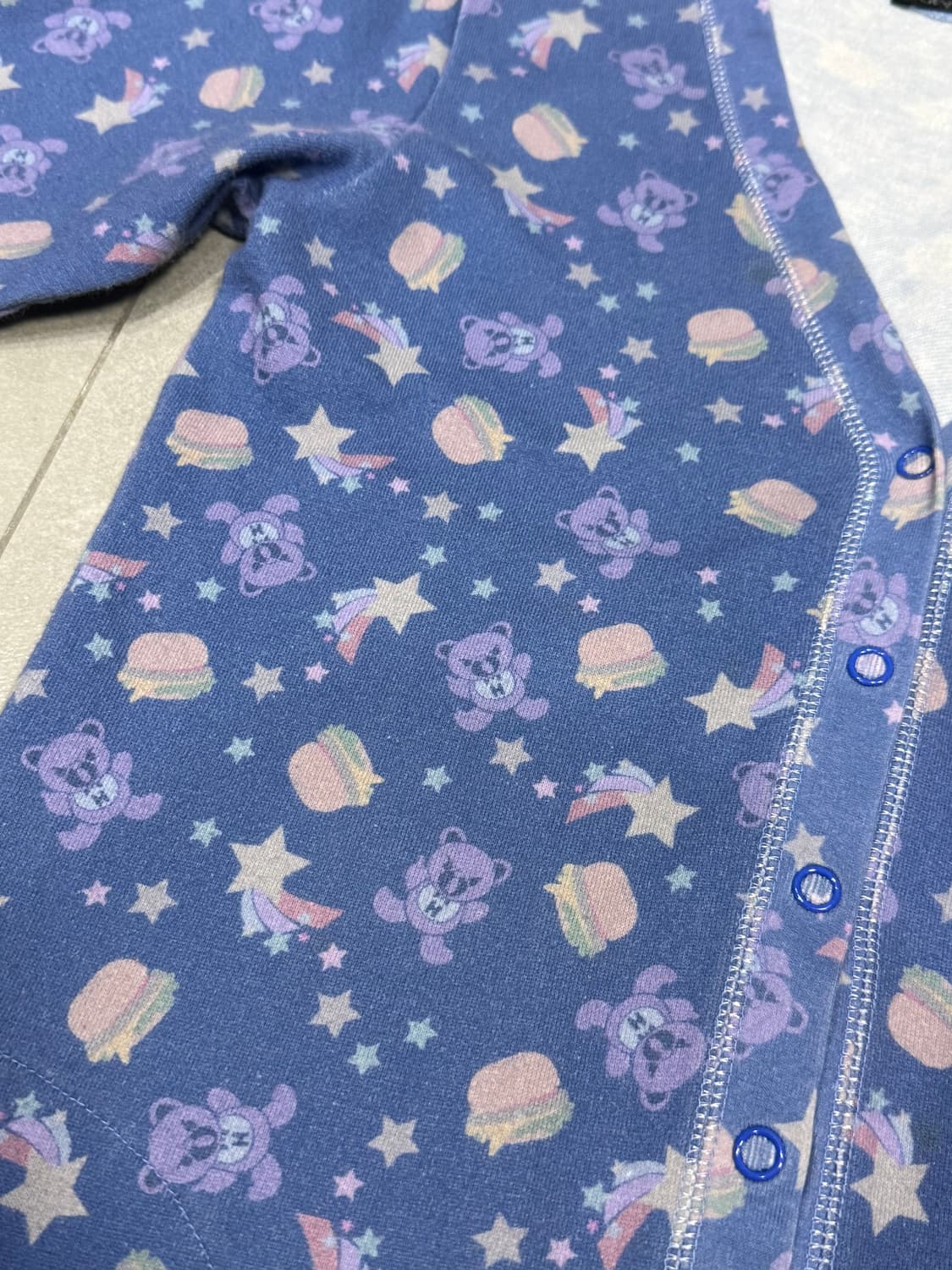 히스테릭 글래머 아카이브 퍽베어 별 햄버거 패턴 가디건 자켓 상품이미지2