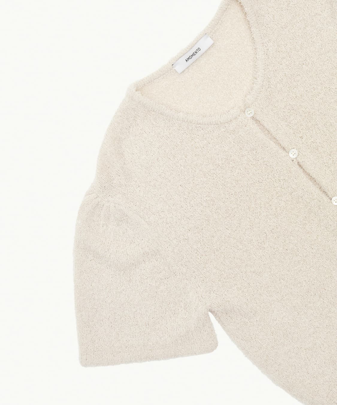 아모멘토 fancy ballon cardigan ecru 상품이미지2