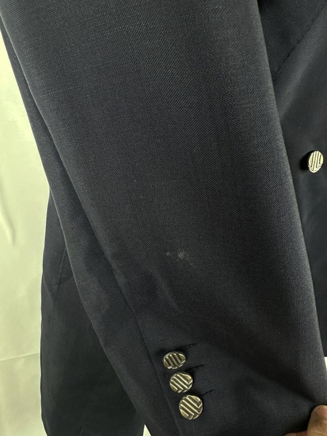 [L] LANVIN 랑방 울100% 더블라펠 블레이져 네이비 상품이미지3