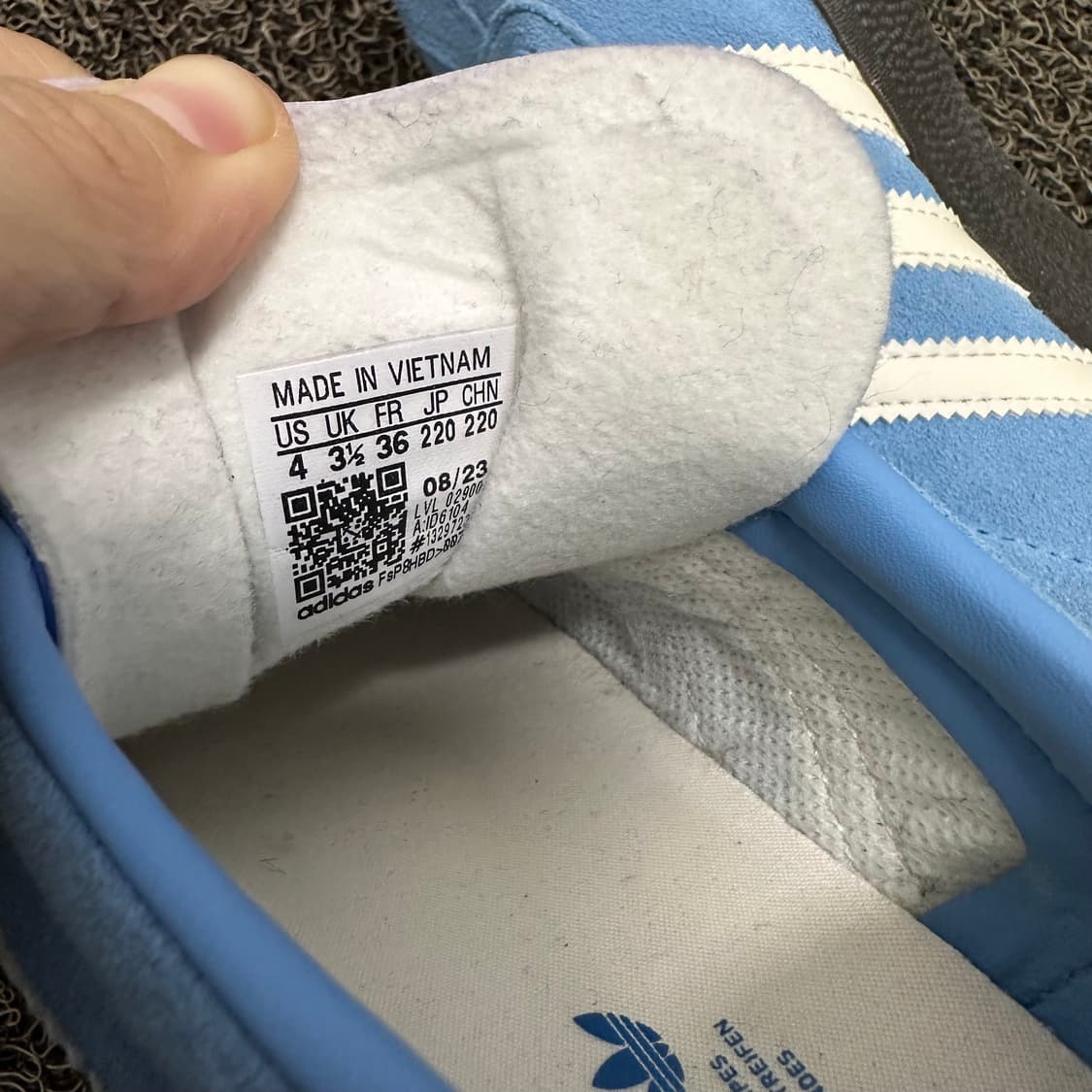 아디다스 여성 가젤 골드 메탈릭 스타이 블루 220사이즈 상품이미지8