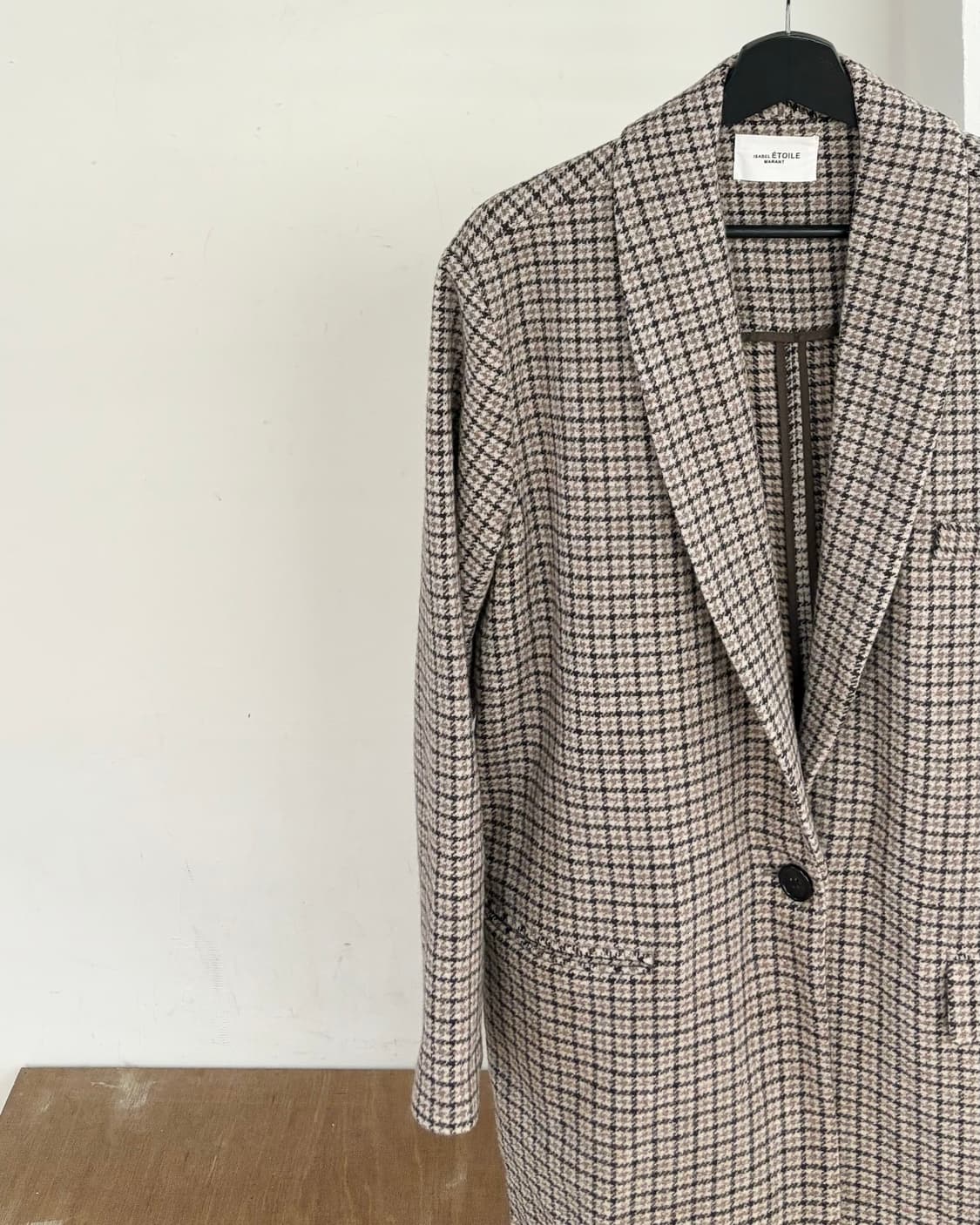 이자벨 마랑 에뚜왈 울 체크 코트 상품이미지3