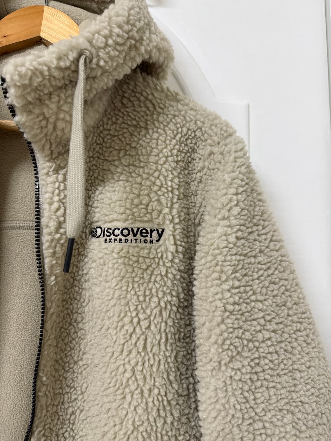 90사이즈 디스커버리 롱후리스 롱뽀글이 베이지 상품이미지3