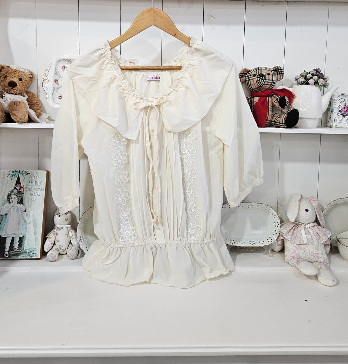 빅카라 레이스 블라우스 상품이미지1