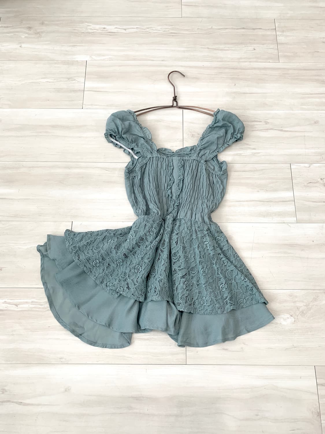 Emerald Mint Fairy Off-Shoulder Dress 상품이미지7