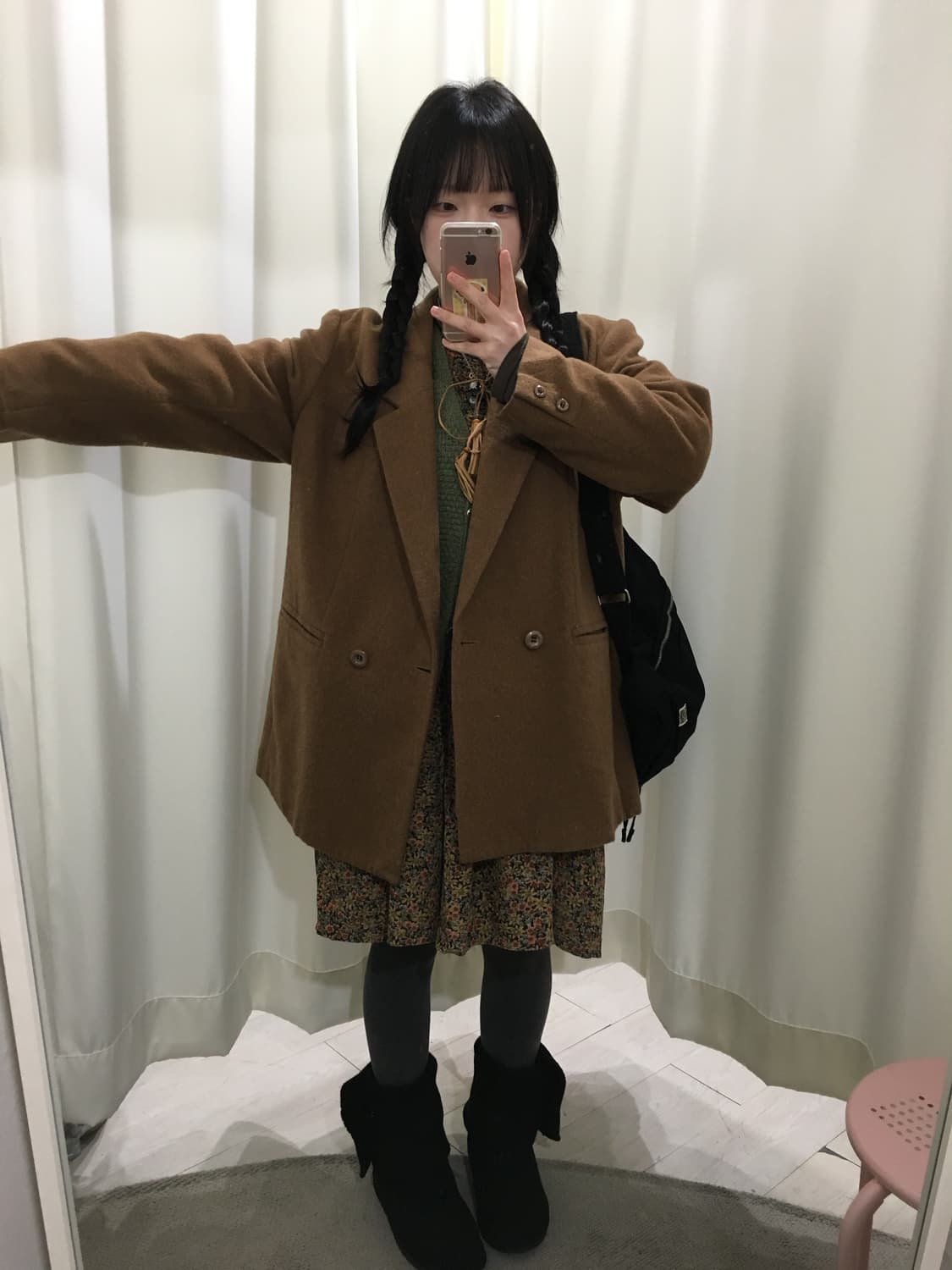 오버핏 울 더블버튼 자켓 상품이미지4