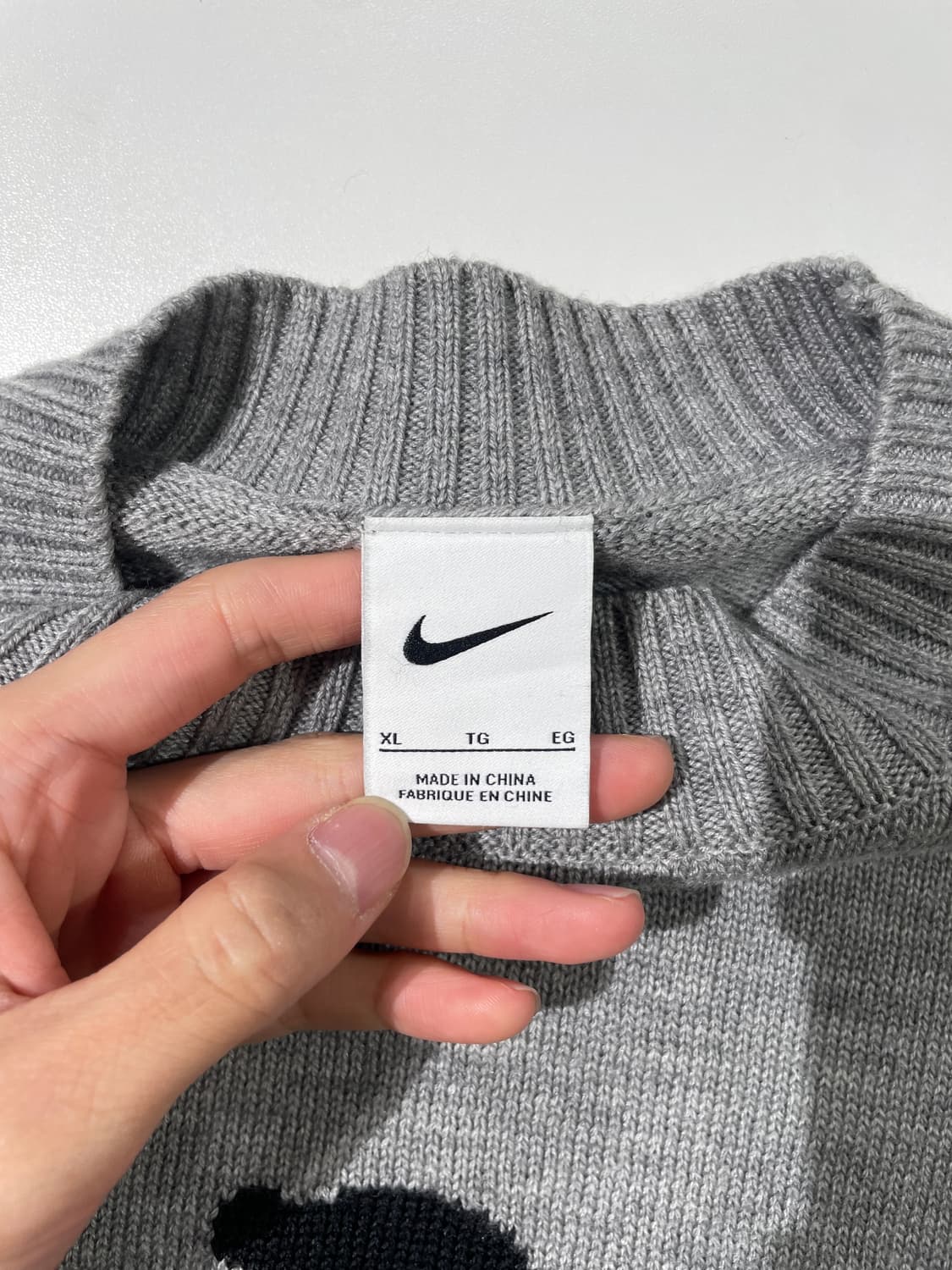 나이키 멜란지 그레이 타이거 우즈 크루넥 스웨터 상품이미지7