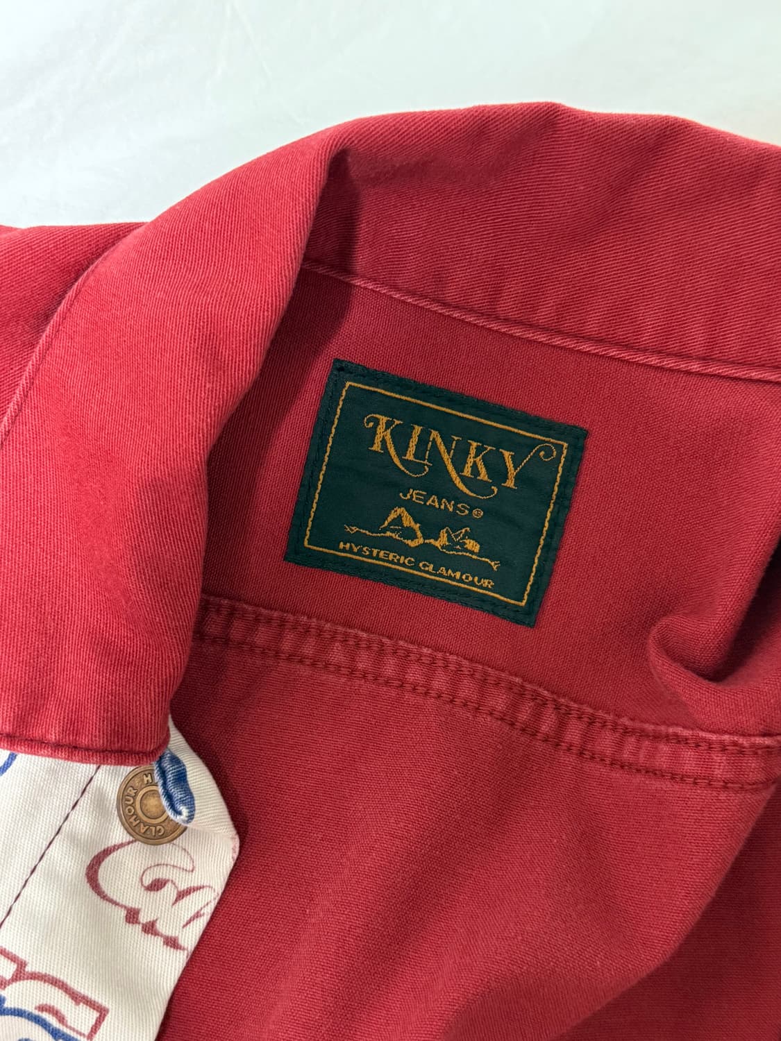 히스테릭글래머 KINKY jeans 레드 나그랑 데님 자켓 상품이미지3