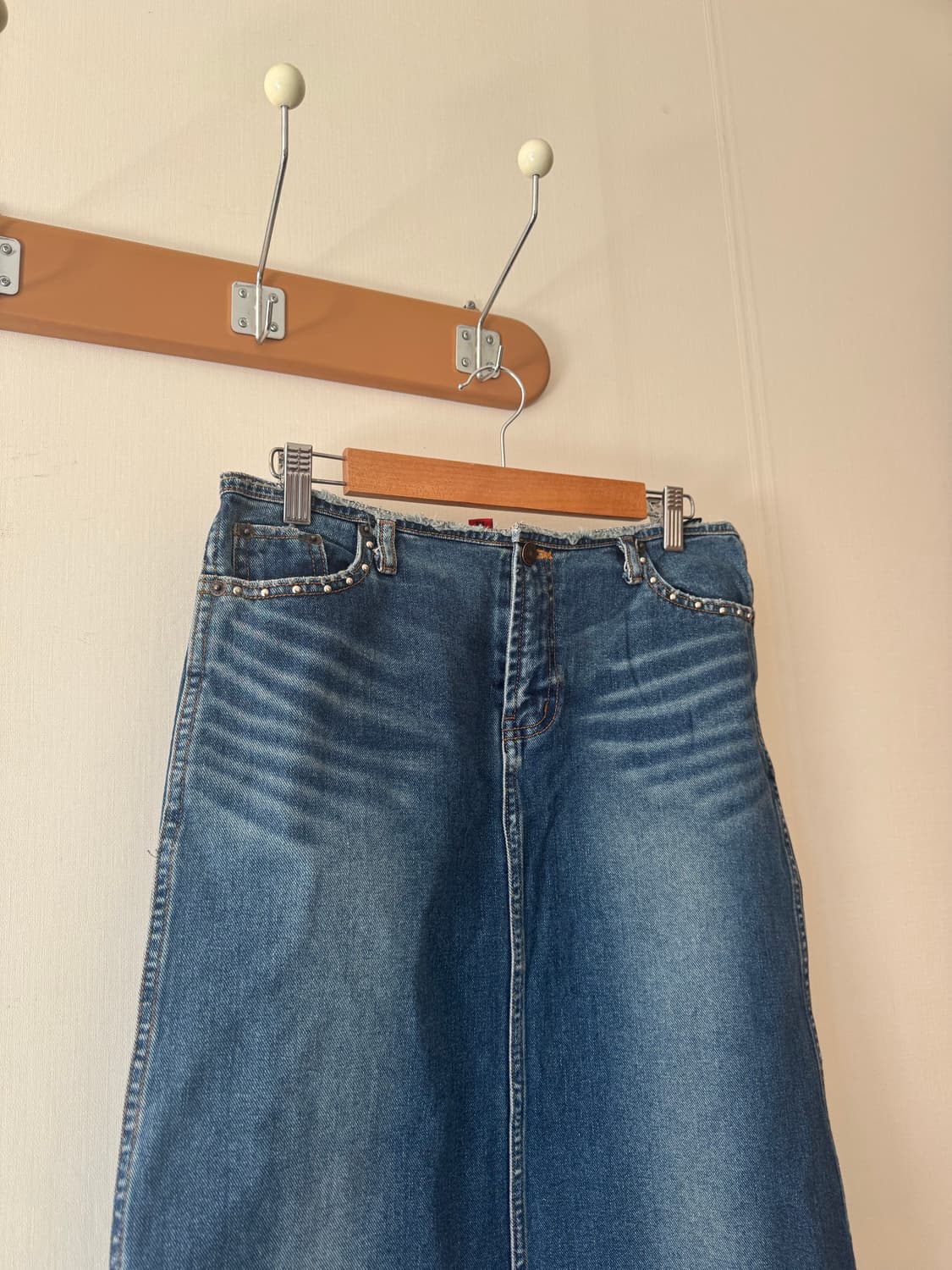 데님 스터드 롱스커트 상품이미지6