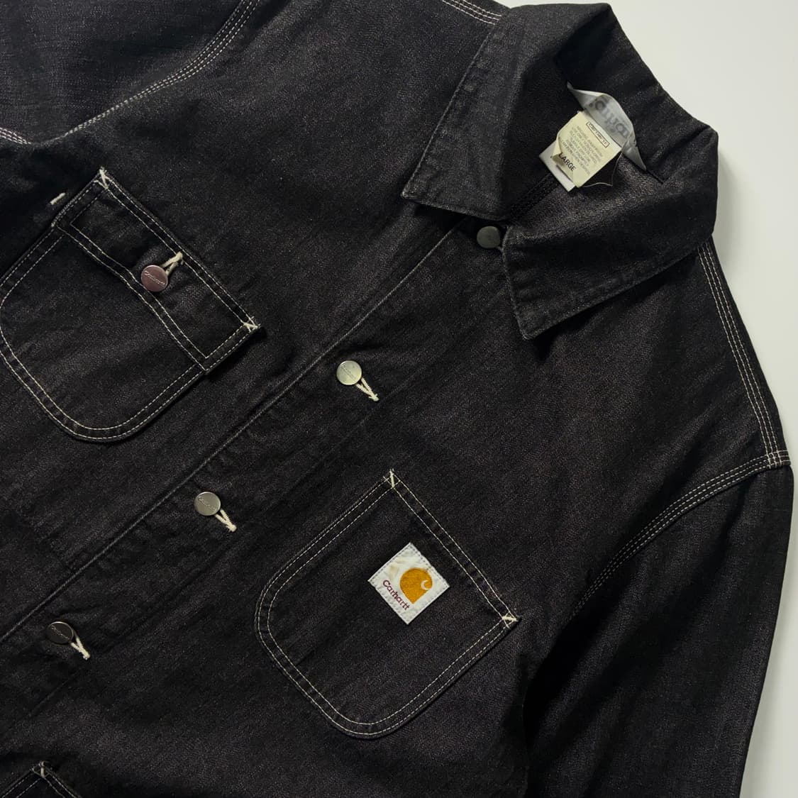 Carhartt  칼하트 OG 미시건 블랙 데님 초어 자켓   상품이미지3