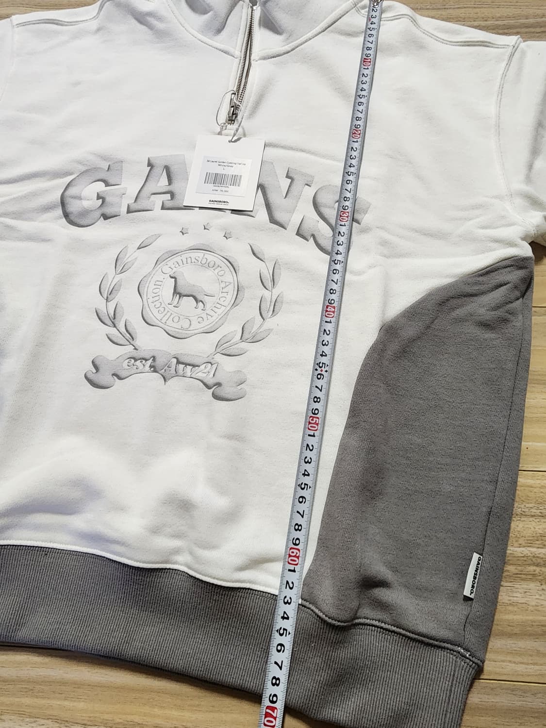 게인스보로로럴골든배색하프집업L사이즈 상품이미지6